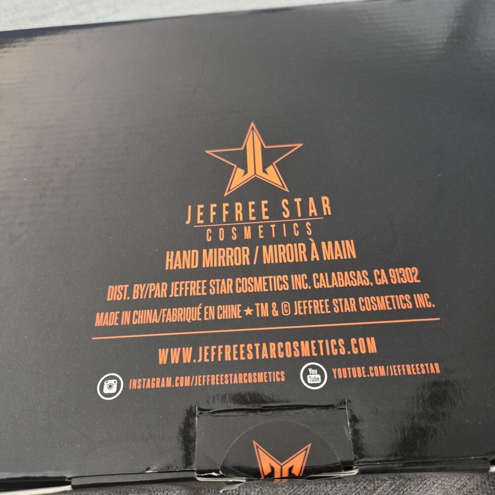 Jeffree Star Halloween Star Mirror Black Handle Orange Graphic Limited Edition - Picture 6 of 6